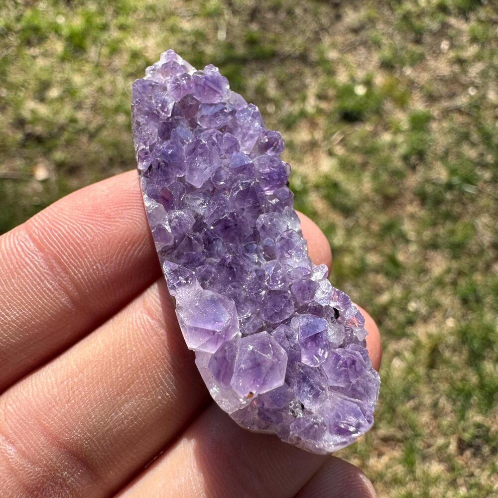 84 carat Amethyst Custom Cut Cabochon Druzy Hand Cut